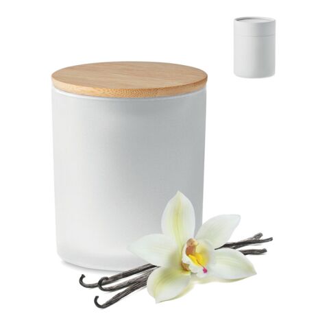 Werbeartikel Kerze im Glas 280 g | weiß | mit Logo bedrucken