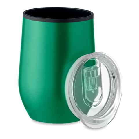 Werbeartikel Doppelwandiger Trinkbecher 350ml – grün – mit Logo bedruckt