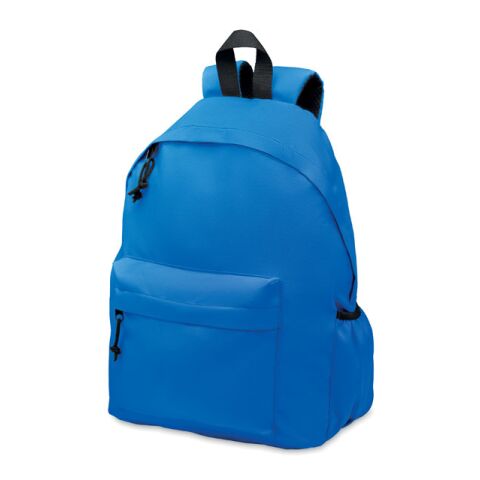 Werbeartikel Rucksack 600D Recycled PET-Polyester – königsblau – mit Logo bedruckt