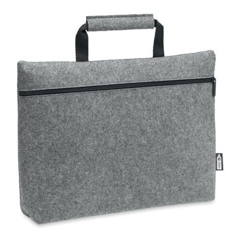 Werbeartikel Laptop Tasche Recycelt PET-Filz – grau – Filztasche mit Logo bedruckt