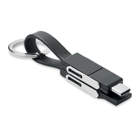 Schlüsselanhänger 4in1 Kabel schwarz | ohne Werbeanbringung | Nicht verfügbar | Nicht verfügbar