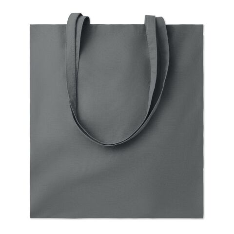Werbeartikel Einkaufstasche Organic Cotton, gefärbt – dunkelgrau – mit Logo bedruckt