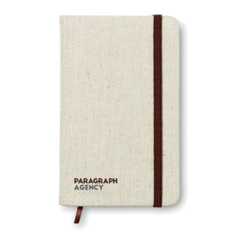 DIN A6 Notizbuch mit Canvas beige | ohne Werbeanbringung | Nicht verfügbar | Nicht verfügbar | Nicht verfügbar