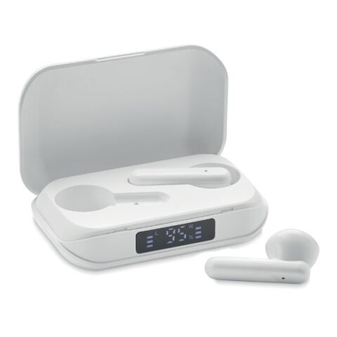 TWS-Ohrhörer recyceltes ABS weiß | ohne Werbeanbringung | Nicht verfügbar | Nicht verfügbar | Nicht verfügbar