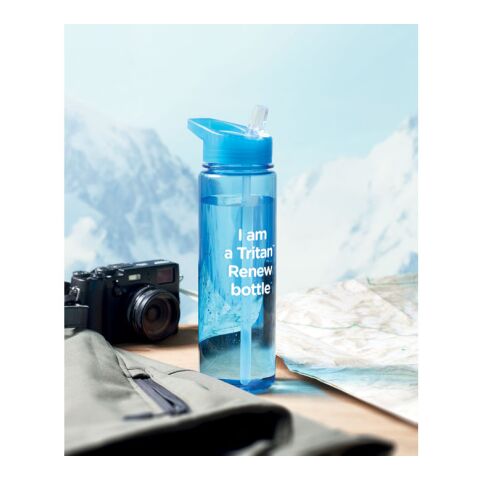 Werbeartikel Tritan Renew™ Flasche 650 ml – transparent blau – mit Logo bedruckt
