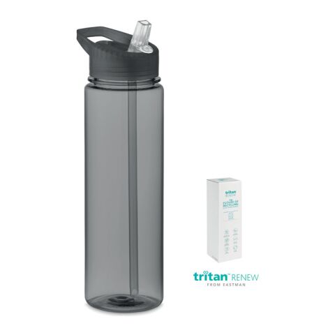 Sport-Werbemittel Tritan Renew™ Flasche – transparent grau – mit Logo bedruckt 650 ml nachhaltig BPA-frei auslaufsicher für Sportevents