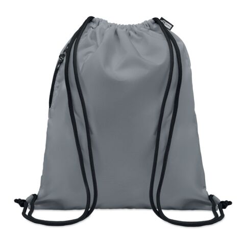 Großer Beutel mit Kordelzug RPET-Polyester grau | ohne Werbeanbringung | Nicht verfügbar | Nicht verfügbar | Nicht verfügbar