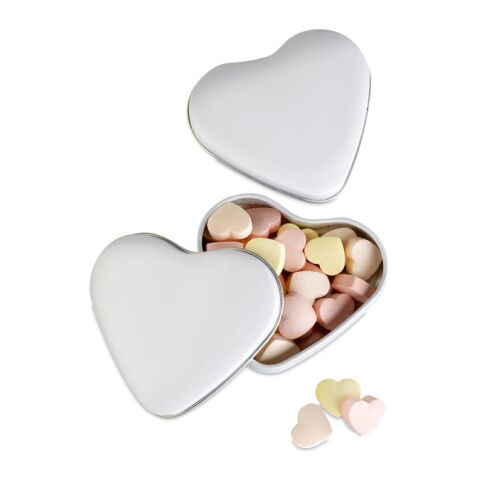 Bonbons in Herzdose weiß | ohne Werbeanbringung | Nicht verfügbar | Nicht verfügbar