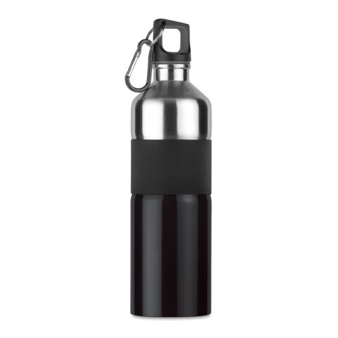Trinkflasche aus Edelstahl zweifarbig schwarz | ohne Werbeanbringung | Nicht verfügbar | Nicht verfügbar | Nicht verfügbar
