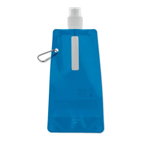 Faltbare Wasserflasche transparent blau | ohne Werbeanbringung | Nicht verfügbar | Nicht verfügbar