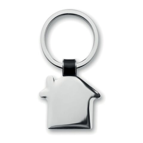 Schlüsselring Haus hochglänzend schwarz | ohne Werbeanbringung | Nicht verfügbar | Nicht verfügbar