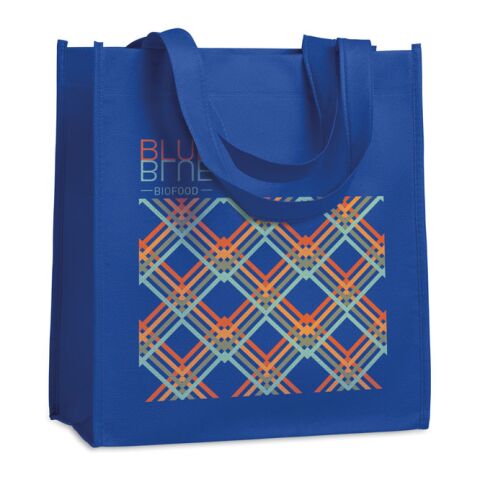 Werbeartikel Non Woven Shopping Tasche | königsblau | mit Logo bedrucken