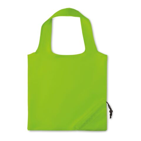 Werbeartikel Faltbare Einkaufstasche mit Kordelzug – limette – mit Logo bedruckt