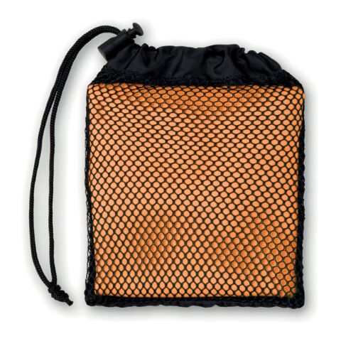 Sporthandtuch in Tasche orange | ohne Werbeanbringung | Nicht verfügbar | Nicht verfügbar | Nicht verfügbar