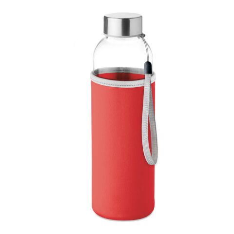 Trinkflasche Glas 500 ml mit Neopren-Schutzhülle 