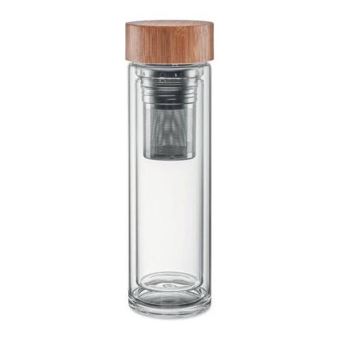Doppelwandige Trinkflasche aus Glas transparent | ohne Werbeanbringung | Nicht verfügbar | Nicht verfügbar