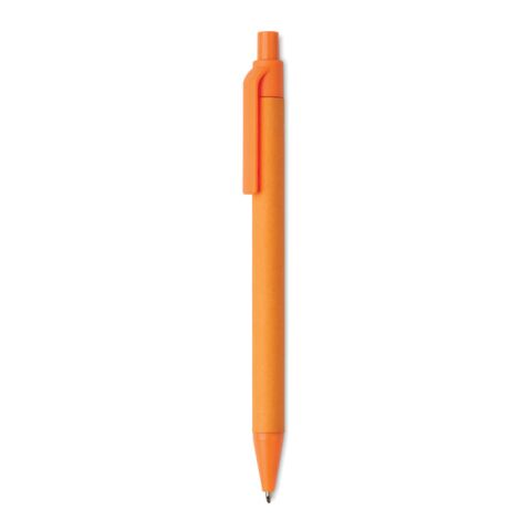 Werbeartikel Druckkugelschreiber Papier/Mais PLA – orange – mit Logo bedruckt