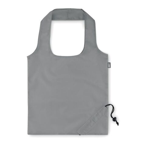 Werbeartikel Faltbare Einkaufstasche RPET – dunkelgrau – mit Logo bedruckt