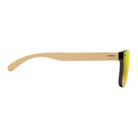 Sonnenbrille mit Bügeln aus Bambus gelb | ohne Werbeanbringung | Nicht verfügbar | Nicht verfügbar