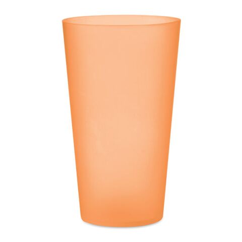 Festivalbecher &quot;Large&quot; aus Plastik, 500ml transparent orange | ohne Werbeanbringung | Nicht verfügbar | Nicht verfügbar