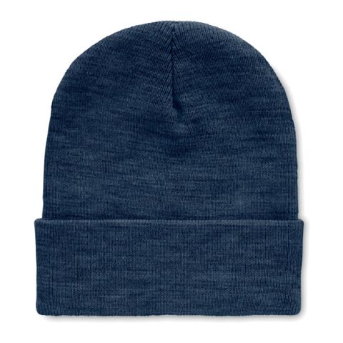 Beanie mit Umschlag RPET blau | ohne Werbeanbringung | Nicht verfügbar | Nicht verfügbar | Nicht verfügbar