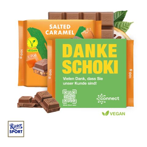 Ritter SPORT "Vegan" mit Werbebanderole