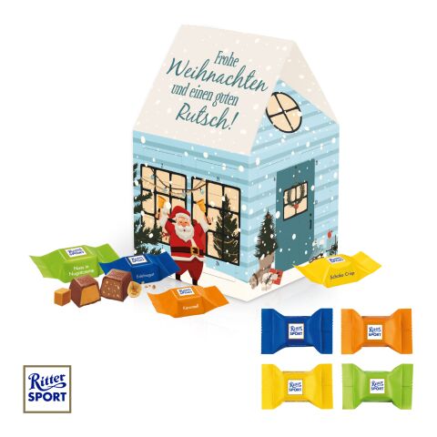 Adventskalender Haus mit Ritter SPORT Schokowürfel