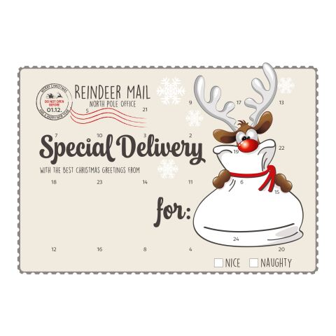 reinpapier® Classic-Adventskalender mit Motivauswahl Reindeer Mail | Digital- oder Offsetdruck