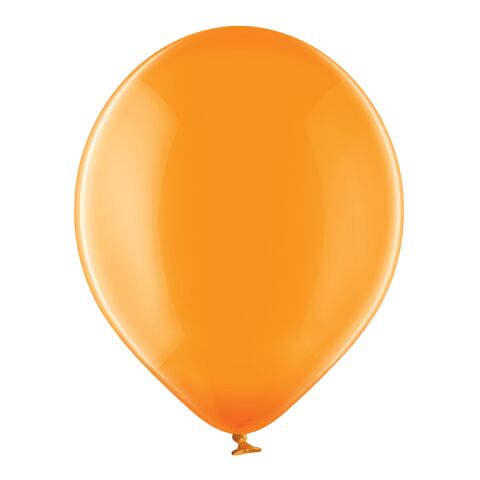 Werbeartikel Kristallfarbener Luftballon – orange – 100/110 cm – mit Logo bedruckt