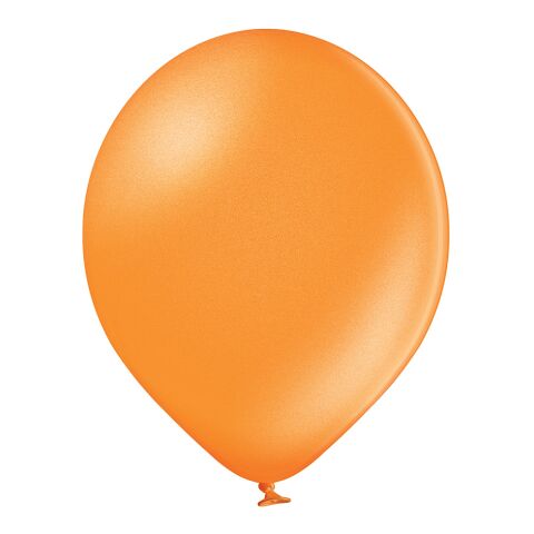Werbeartikel Metallicfarbener Luftballon – orange – 100/110 cm – mit Logo bedruckt