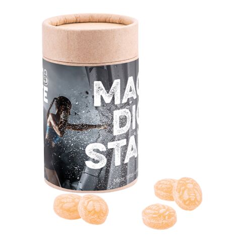 Papierdose Eco Midi 4c Euroskala | Honigbienen-Bonbons