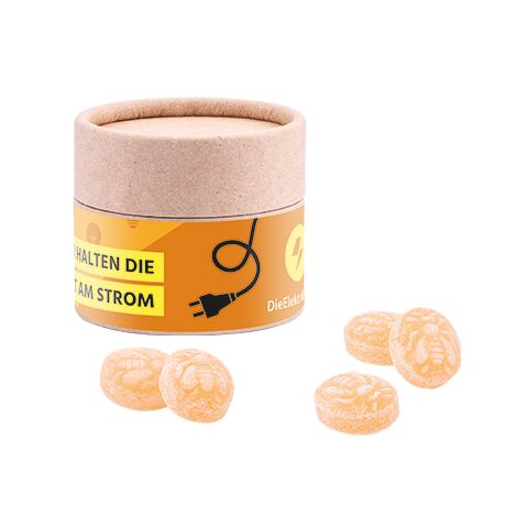 Papierdose Eco Mini ohne Werbeanbringung | Honigbienen-Bonbons