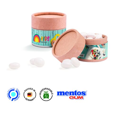 Papierdose Eco Mini Mentos Gum weiß | 4C-Digitaldruck
