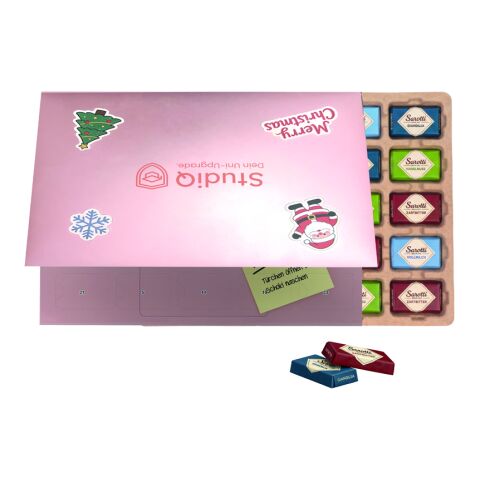 Premium Tisch Adventskalender Flip Cover Eco Querformat Sarotti Schokoladentäfelchen