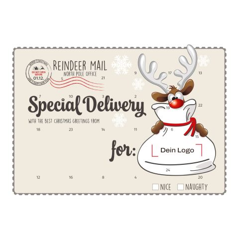 reinpapier® Classic-Adventskalender mit Motivauswahl Reindeer Mail | Digital- oder Offsetdruck