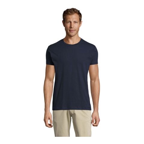 Werbeartikel REGENT F HERRENT-SHIRT 150g – navy blau – L – mit Logo bedruckt