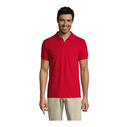 PRIME HERREN POLO 200g rot | L | 1-farbiger Siebdruck | Rückseite | 270 mm x 270 mm | Nicht verfügbar