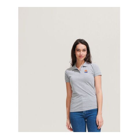 PRIME DAMEN POLO 200g schwarz | XXL | 1-farbiger Siebdruck | Rechter Arm | 85 mm x 70 mm | Nicht verfügbar