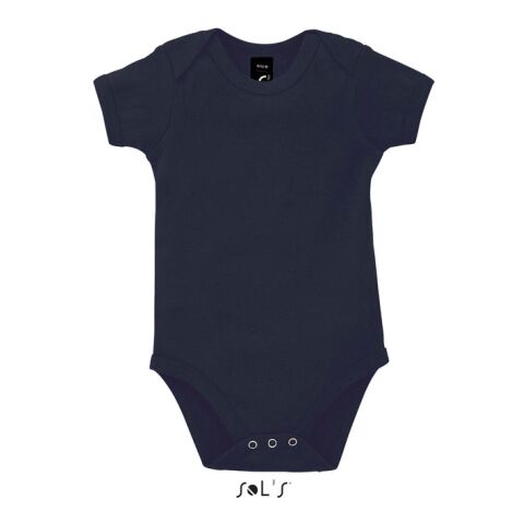 Werbeartikel BAMBINO BABY BODY 180g – navy blau – S – mit Logo bedruckt