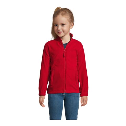 Werbeartikel NORTH KINDER FL JACKE 300g | rot | mit Logo bedrucken