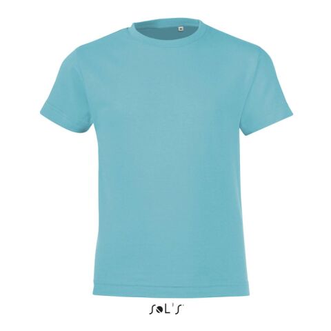 REGENT F KINDERT-SHIRT 150g atoll blau | M | 1-farbiger Siebdruck | Rückseite | 200 mm x 220 mm | Nicht verfügbar