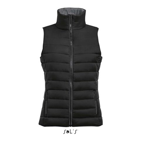Werbeartikel WAVE DAMEN BODYWARMER 180g – schwarz – XL – mit Logo bedruckt