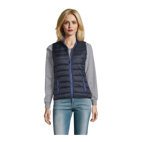 WAVE DAMEN BODYWARMER 180g navy | XL | Stickerei | Vorderseite Brust | 100 mm x 40 mm | 40