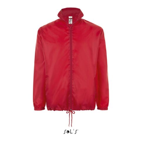Werbeartikel SHIFT UNI WINDBREAKER 210g – rot – L – mit Logo bedruckt