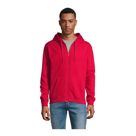 Werbeartikel STONE UNI HOODIE 260g – rot – XL – mit Logo bedruckt