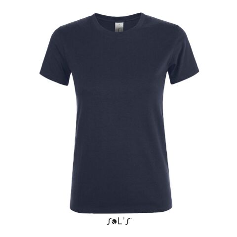 Werbeartikel REGENT DAMENT-SHIRT 150g – navy blau – L – mit Logo bedruckt