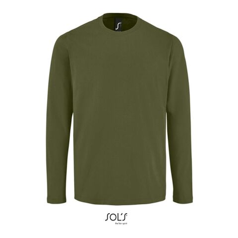 Werbeartikel IMPERIAL LSL MEN T-Shirt190 – dunkelkhaki – 4XL – mit Logo bedruckt