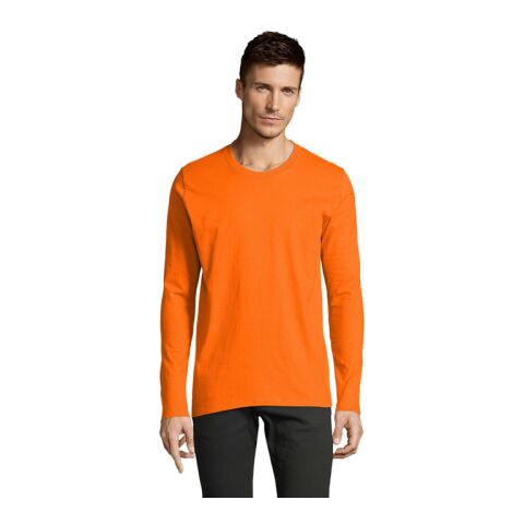 IMPERIAL LSL MEN T-Shirt190 orange | L | 1-farbiger Siebdruck | Rechter Arm | 100 mm x 70 mm | Nicht verfügbar