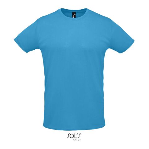 SPRINT UNIT-SHIRT 130g aqua | XS | 1-farbiger Siebdruck | Linker Arm | 100 mm x 70 mm | Nicht verfügbar