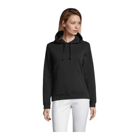 SPENCER Damen Sweater 280g schwarz | S | 1-farbiger Siebdruck | Vorderseite | 250 mm x 200 mm | Nicht verfügbar